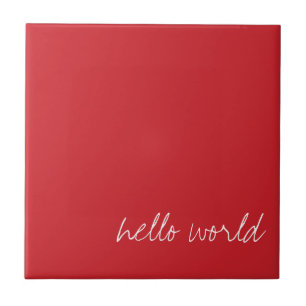 Personalized Cardinal Red Tile