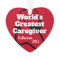Personalized Caregiver Red Heart Christmas