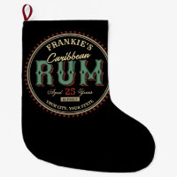 Personalized Caribbean Rum Liquor Bottle Label Bar