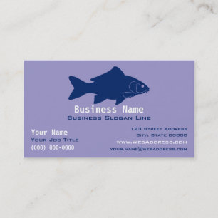 Personalized Carp Fishing / Freshwater Angler Business Card