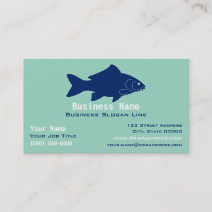 Personalized Carp Fishing / Freshwater Angler Business Card