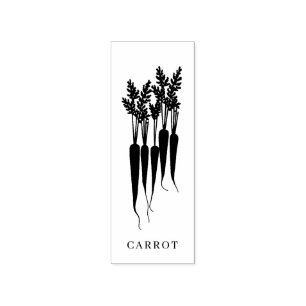 Personalized Carrots Vegetarian Vegan Rubber Stamp