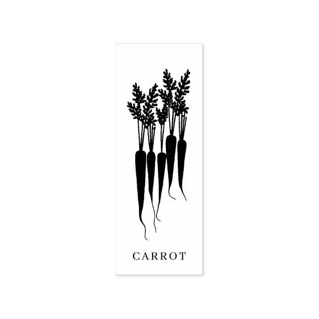 Personalized Carrots Vegetarian Vegan              Rubber Stamp (Imprint)