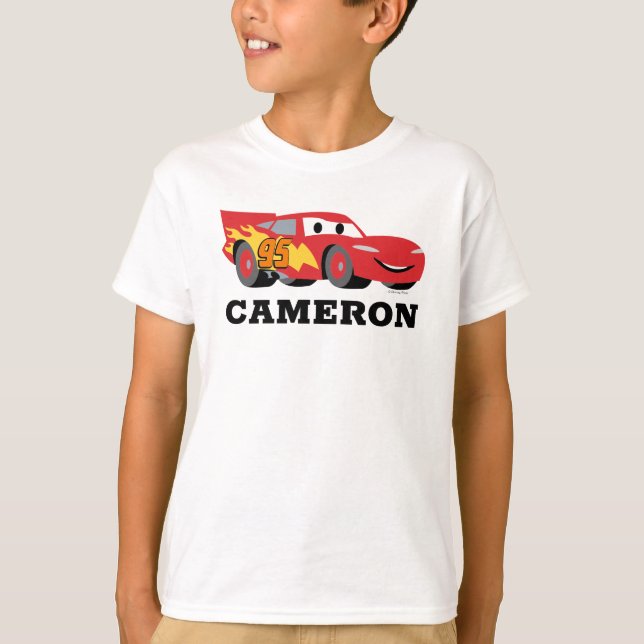Personalized Cars - Lightning McQueen T-Shirt (Front)