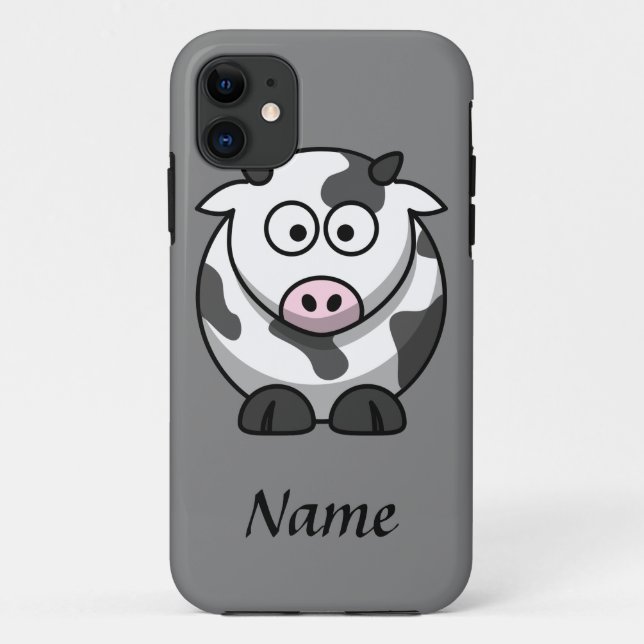 Personalized Cartoon Cow Case-Mate iPhone Case (Back)