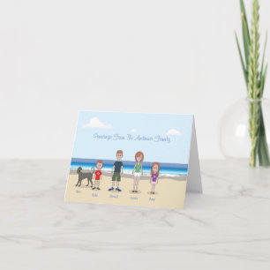 Personalized Cartoon Family Note Card