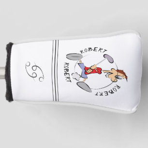 Personalized Cartoon Golfer Driver Headcover
