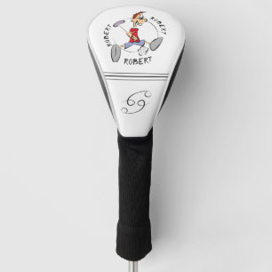 Personalized Cartoon Golfer Driver Headcover
