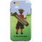 Personalized cartoon golfer on golf course