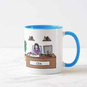 Personalized cartoon mug- Accounting or CPA Mug