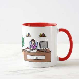 Personalized cartoon mug for a PM