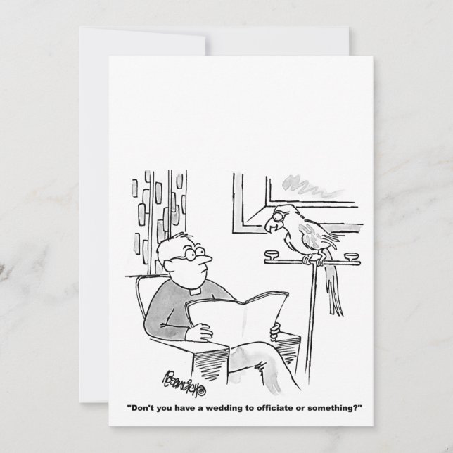 Personalized Cartoon Wedding Invitation (Front)