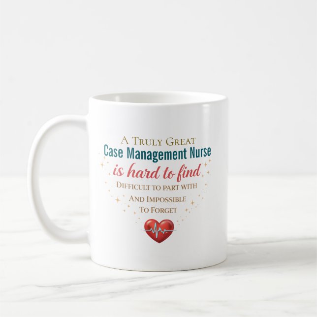 Personalized Case Management Nurse Appreciation Coffee Mug (Left)