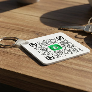 Personalized Cash App QR Code Keychain