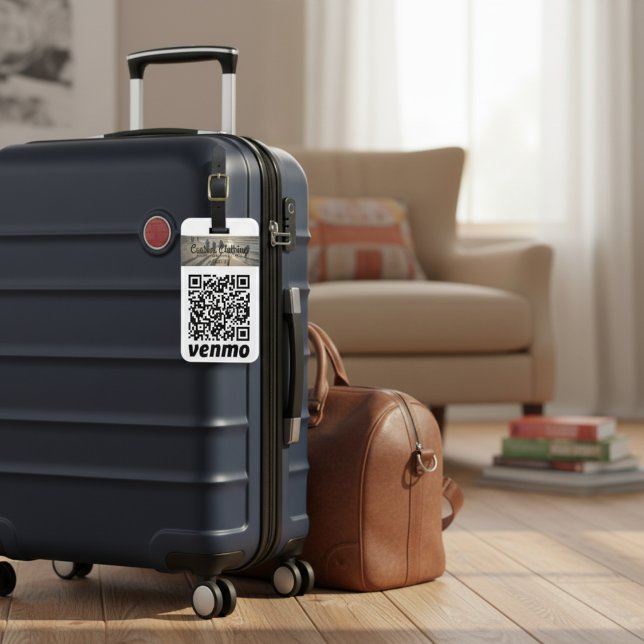 Personalized Cash App & Venmo QR Code Luggage Tag (Personalized Cash App & Venmo QR Code Luggage Tag)