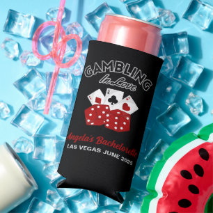 Personalized Casino Las Vegas Bachelorette Party Seltzer Can Cooler