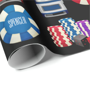 Personalized Casino Wrapping Paper