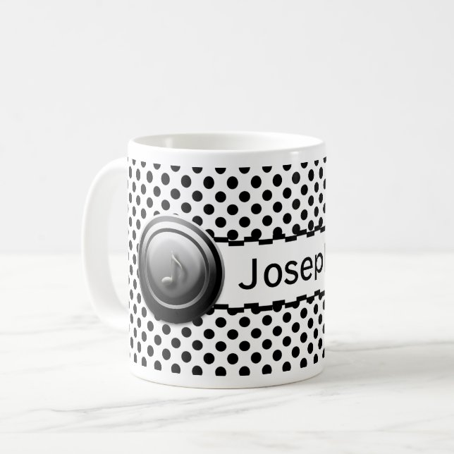 Personalized Cassette Player Coffee Mug (Front Left)
