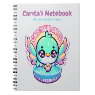 Personalized Cast Your Cares Notebook