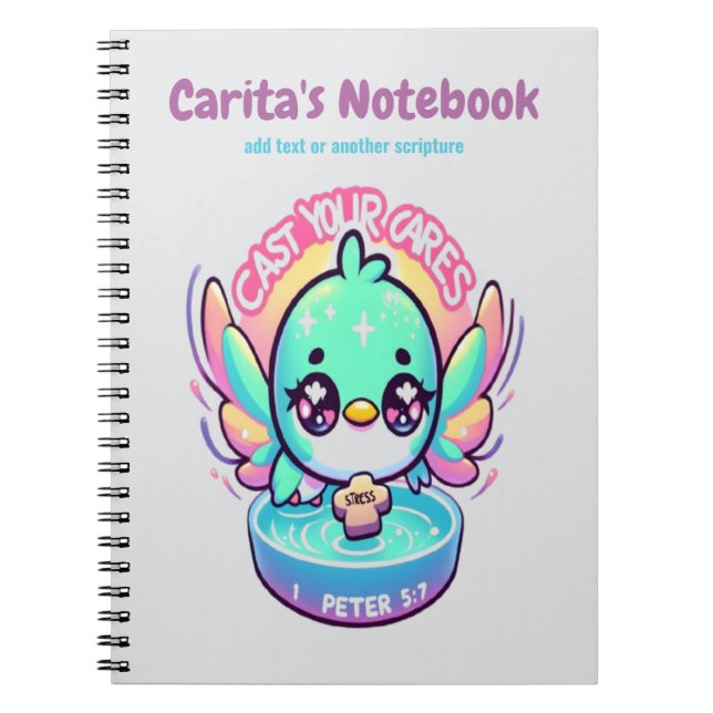 Personalized Cast Your Cares Notebook (Front)