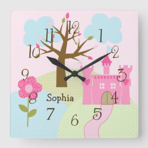 Personalized Castle/Dreams Come True Nursery Clock