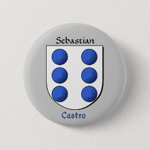 Personalized Castro Historical Shield 2 Inch Round Button