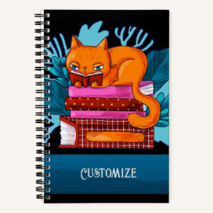 Personalized Cat Approved Books Custom Notebook