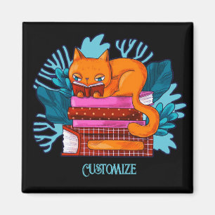 Personalized Cat Approved Books Magnet