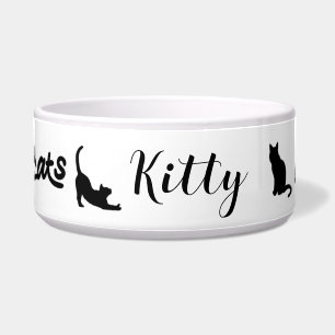 Personalized Cat Bowl - Custom Name Ceramic Dishwa