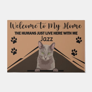 Personalized Cat Doormat, Welcome To Our Home Doormat