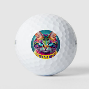 Personalized Cat Golf Balls