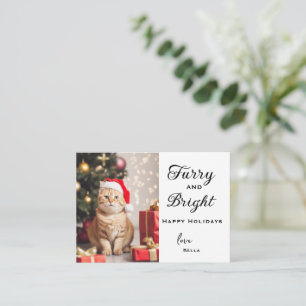 Personalized Cat Holiday Cards, Pet Christmas Card