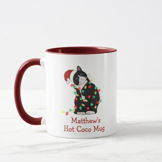 Personalized Cat Hot Coco  Mug (Left)