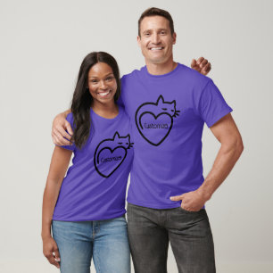 Personalized Cat Love Black Logo T-Shirt