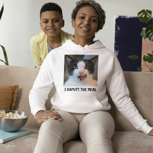 Personalized Cat Lover Black and White Pet Photo Hoodie