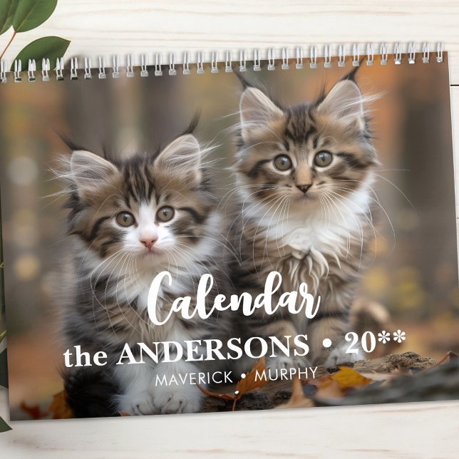 Personalized Cat Lover Family Custom Photos 2026 Calendar (Creator Uploaded)