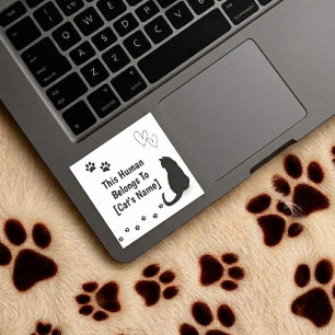 Personalized Cat Lover Laptop Sticker