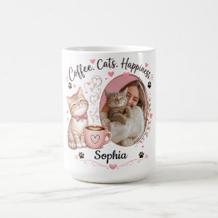 Personalized Cat Lover Photo & Name Coffee Mug