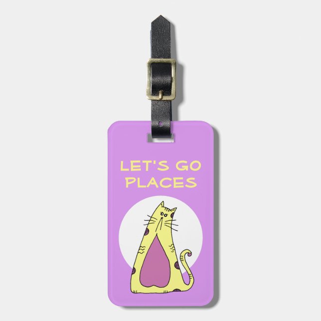 Personalized Cat  Luggage Tag (Front Vertical)