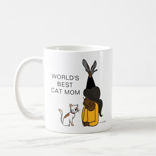 Personalized Cat Mom Coffee Mug (Left)
