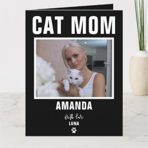 Personalized Cat Mom Custom Photo Card