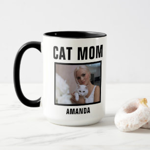 Personalized Cat Mom Custom Photo Mug