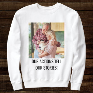Personalized Cat Mom Family Pet Photo Cute White Sweatshirt