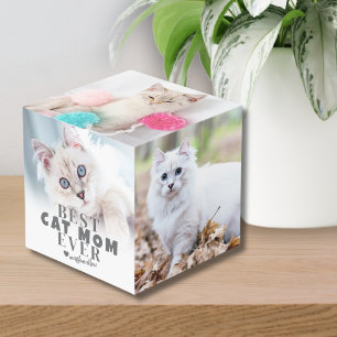 Personalized Cat Mom Pet Photo Cube