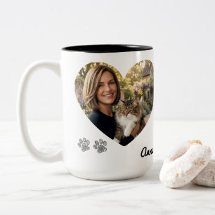 Personalized Cat Mom Photo Mug Custom Name