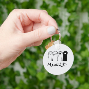 Personalized Cat Paw Keychain with Name