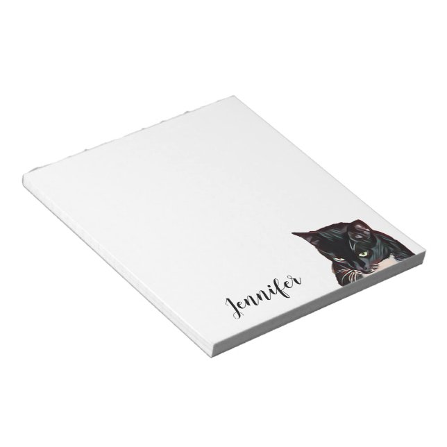 Personalized Cat Pet Photo Notepad (Angled)