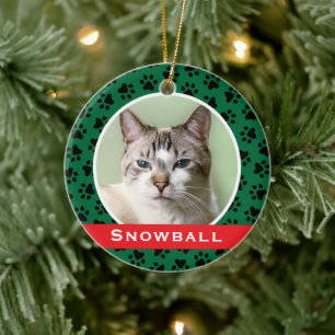 Personalized Cat Pet Photo Ornament