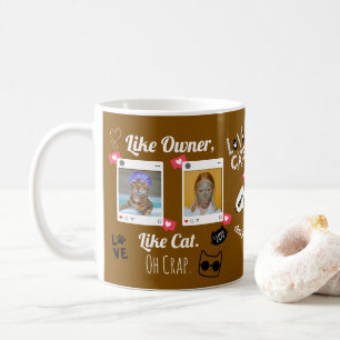 Personalized Cat Photo Coffee Mug   Custom Pet Mug