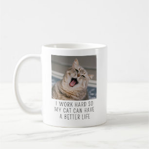 Personalized Cat Photo Custom Caption Funny Pet Coffee Mug